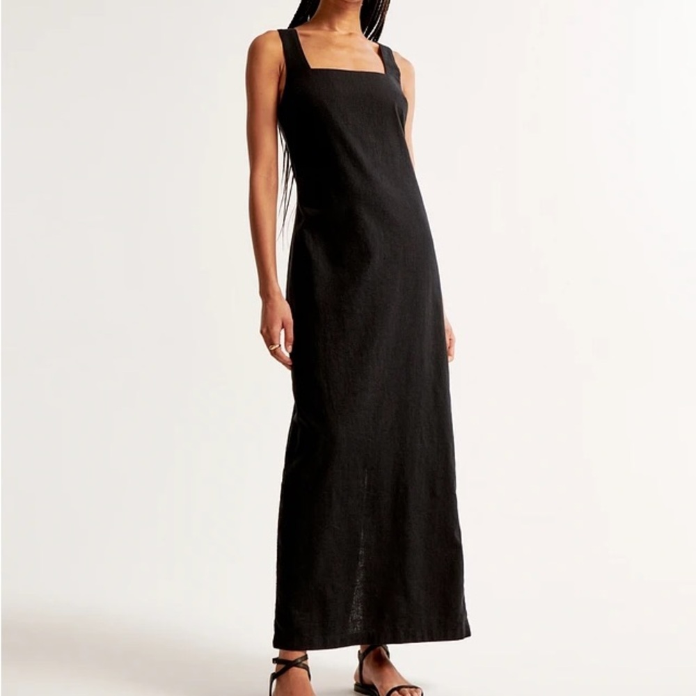 A&F Black Linen Dress